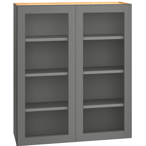 WCG3642 - Cut-for-Glass Wall Cabinet with Double Doors in Graphite