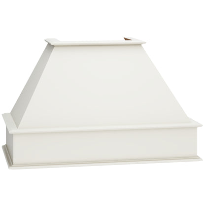 WHS36 - Classic Square Wood Hood in Omni Snow