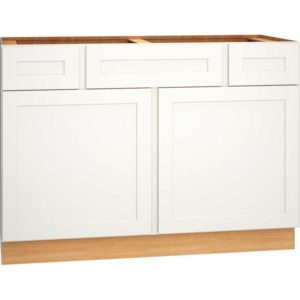 48″ VANITY SINK BASE CABINET IN OMNI SNOW WITH TWO DRAWERS