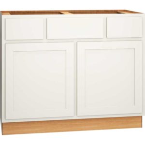 42″ VANITY SINK BASE CABINET IN CLASSIC SNOW - 2 DRAWERS