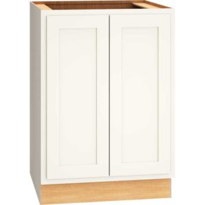 24″ FULL HEIGHT BASE CABINET WITH DOUBLE DOORS IN CLASSIC SNOW