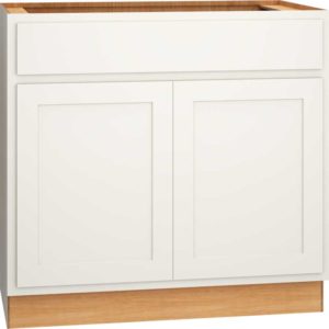 36″ X 34 1/2″ VANITY SINK BASE CABINET IN CLASSIC SNOW