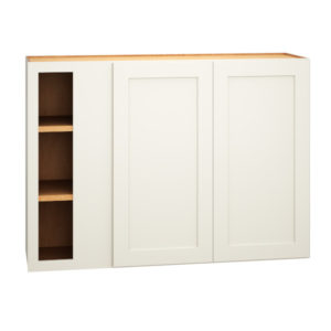 WC4230 - CORNER WALL CABINET WITH DOUBLE DOORS IN OMNI SNOW