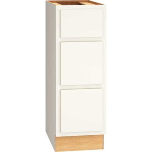 12″ X 34 1/2″ VANITY BASE CABINET WITH 3 DRAWERS IN CLASSIC SNOW
