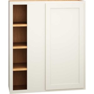 WC3642 - CORNER WALL CABINET WITH SINGLE DOOR IN CLASSIC SNOW