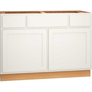 48″ VANITY SINK BASE CABINET IN CLASSIC SNOW - 2 DRAWERS