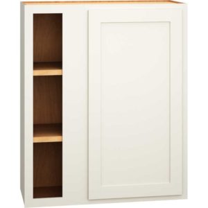 WC3036 - CORNER WALL CABINET WITH SINGLE DOOR IN CLASSIC SNOW