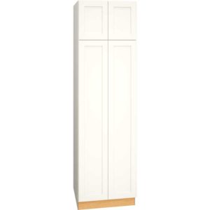 U2484 - UTILITY CABINET WITH DOUBLE DOORS IN OMNI SNOW