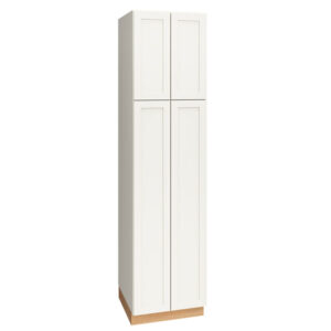 U2493 - UTILITY CABINET WITH DOUBLE DOORS IN OMNI SNOW