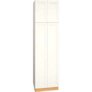 U2490 - UTILITY CABINET WITH DOUBLE DOORS IN OMNI SNOW