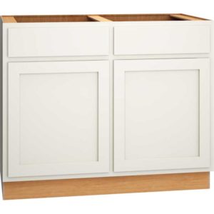 42″ SINK BASE CABINET IN CLASSIC SNOW