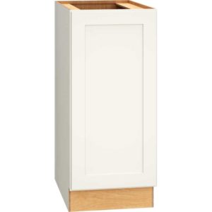 15″ FULL HEIGHT BASE CABINET WITH SINGLE DOOR IN OMNI SNOW