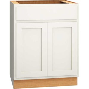 27″ SINK BASE CABINET IN CLASSIC SNOW