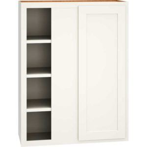 WC3039 - CORNER WALL CABINET WITH SINGLE DOOR IN CLASSIC SNOW