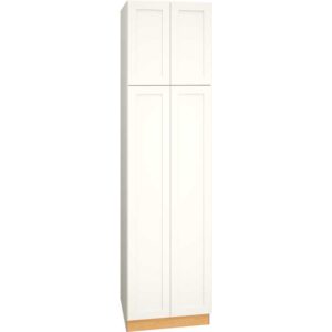 U2496 - UTILITY CABINET WITH DOUBLE DOORS IN OMNI SNOW