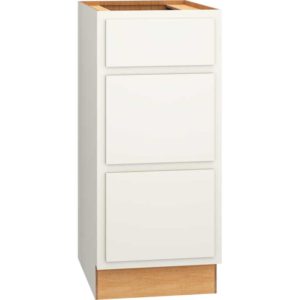 15″ X 34 1/2″ VANITY BASE CABINET WITH 3 DRAWERS IN CLASSIC SNOW