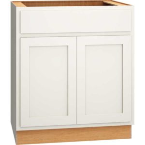 30″ SINK BASE CABINET IN CLASSIC SNOW