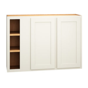 42″X 30" CORNER WALL CABINET WITH DOUBLE DOORS IN CLASSIC SNOW