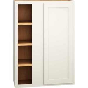 WC3042 -CORNER WALL CABINET WITH SINGLE DOOR IN CLASSIC SNOW