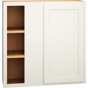 WC3636 - CORNER WALL CABINET WITH SINGLE DOOR IN CLASSIC SNOW