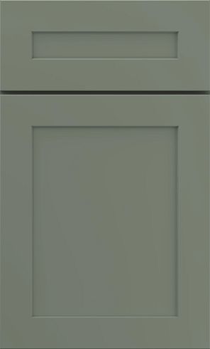 Mantra Omni Full Shaker cabinet door in Rosemary green finish