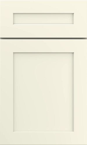 Mantra Omni Full Shaker cabinets in Steam finish for modern kitchen and bathroom spaces